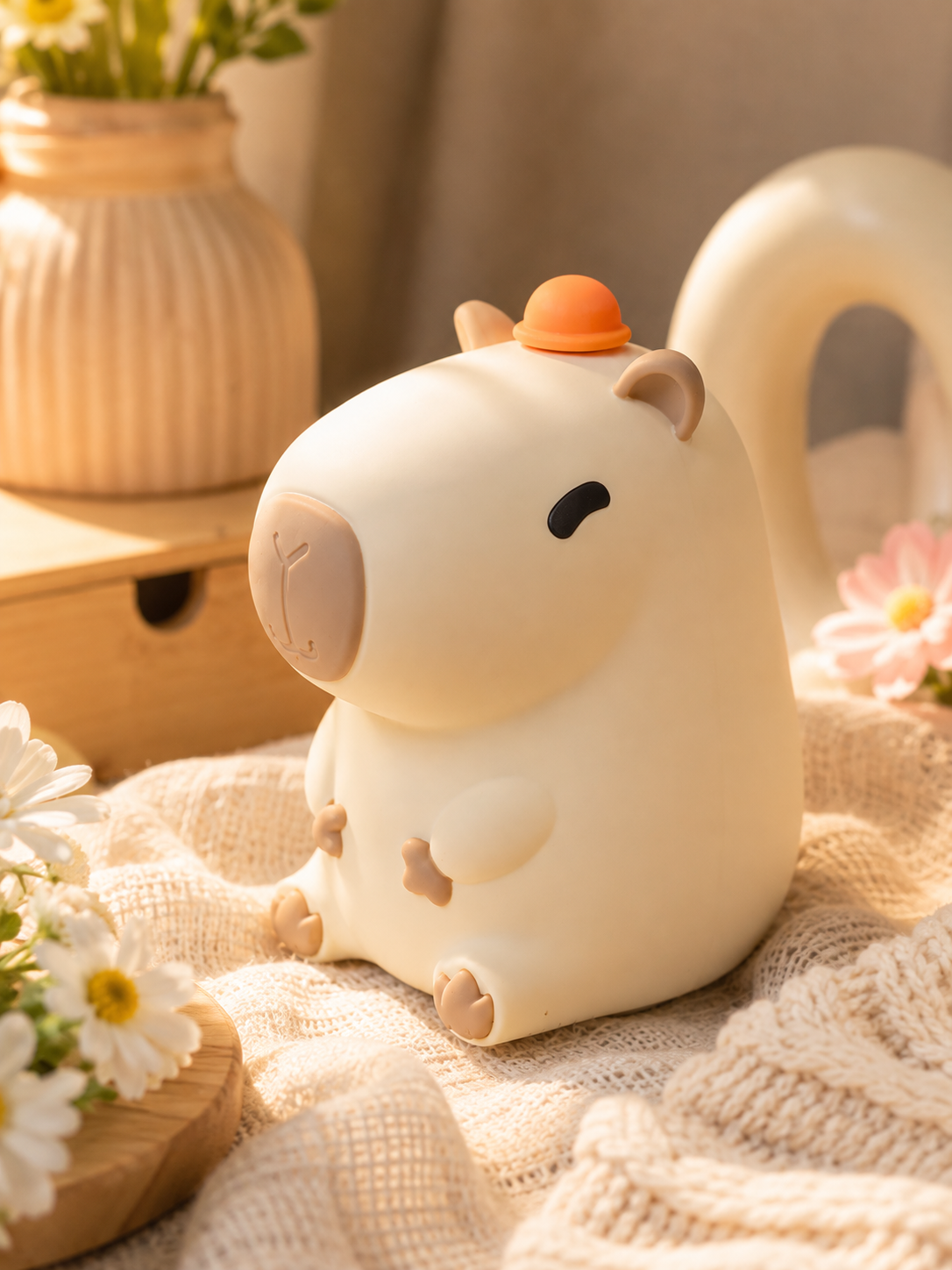 The Cozy Capybara™ Night Light | Touch-Control LED Lamp ⭐